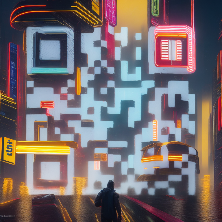 Neon-lit Cyberpunk Cityscape